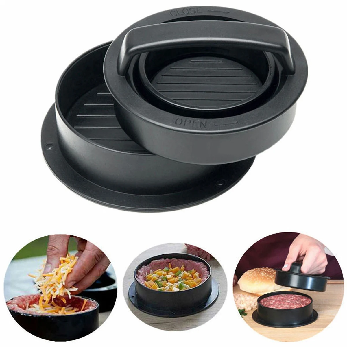 Adjustable Size Burger Patty Press 1