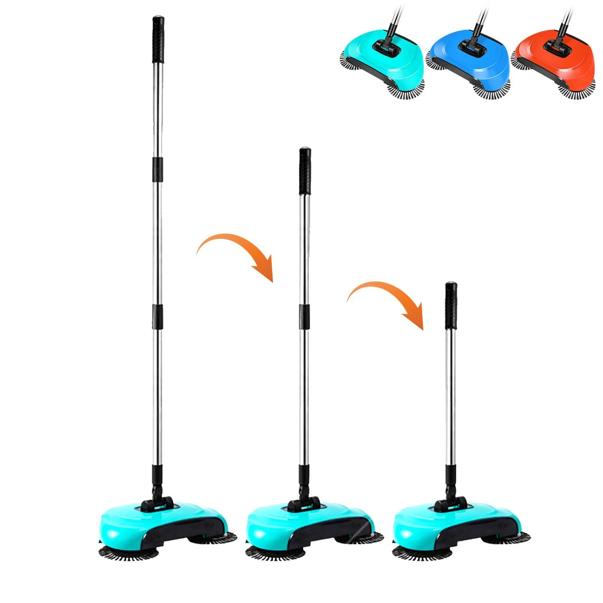 Household Hand Push Rotary Broom Dustpan Sweeper 1
