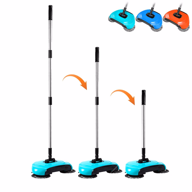 Household Hand Push Rotary Broom Dustpan Sweeper
