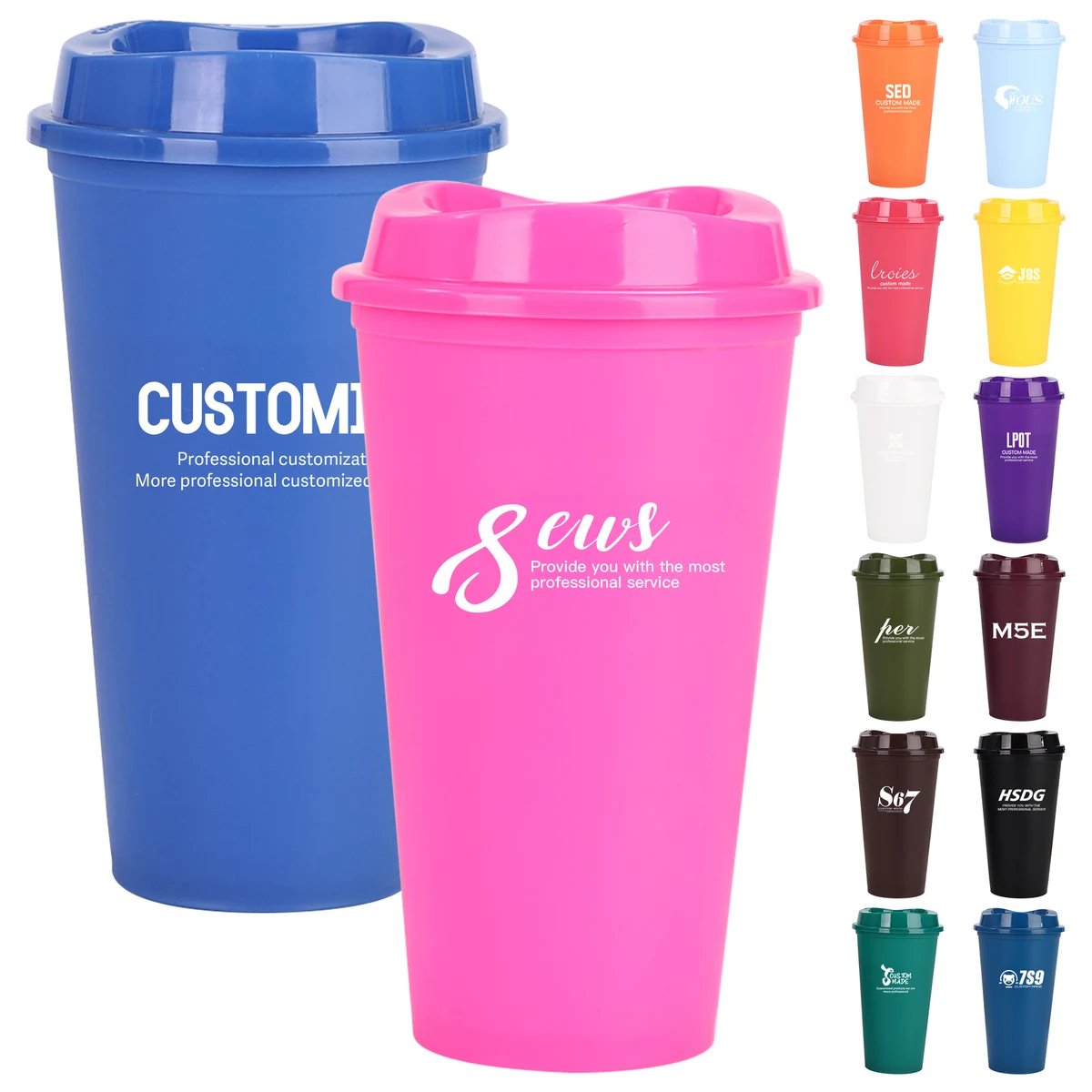 Plastic Coffee Cup With Lid 1