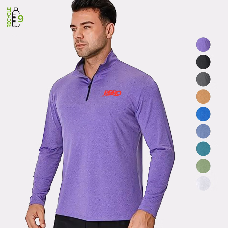 REPREVE® - Men's Quarter Zipper rPET Performance Long Sleeve