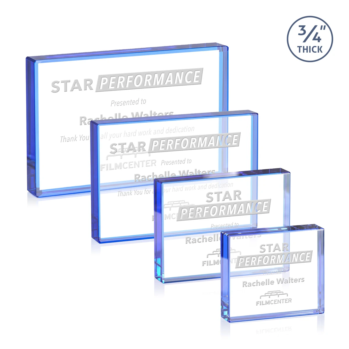 Verona Paperweight - Blue 1