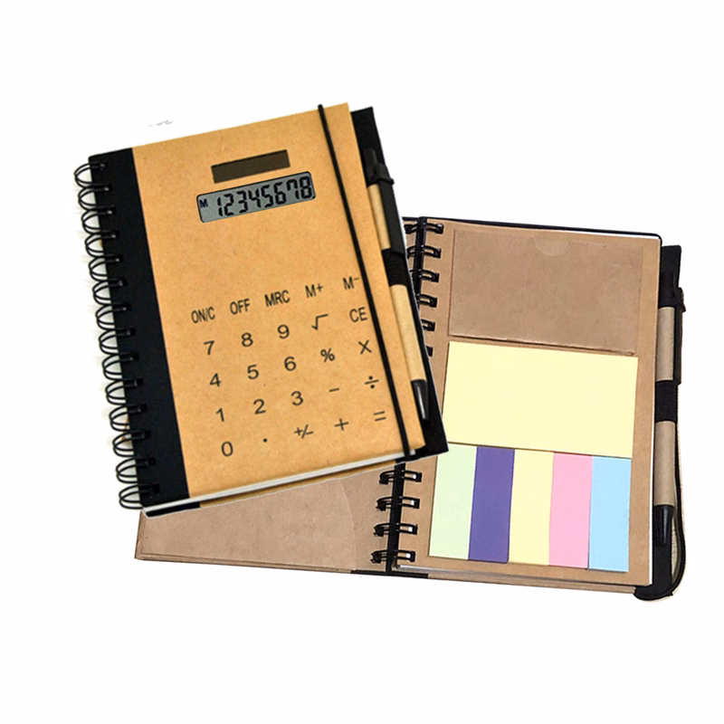 SolarCalculator With Pen Notepad Sticky Notes