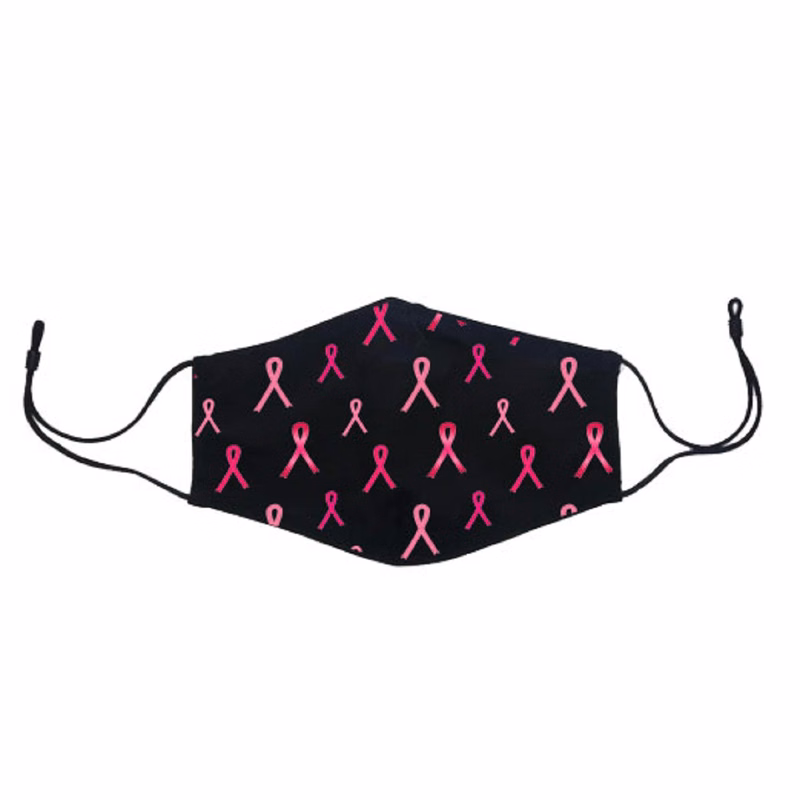 Breast Cancer Awareness Face Mask With Adjustable Ear Loops