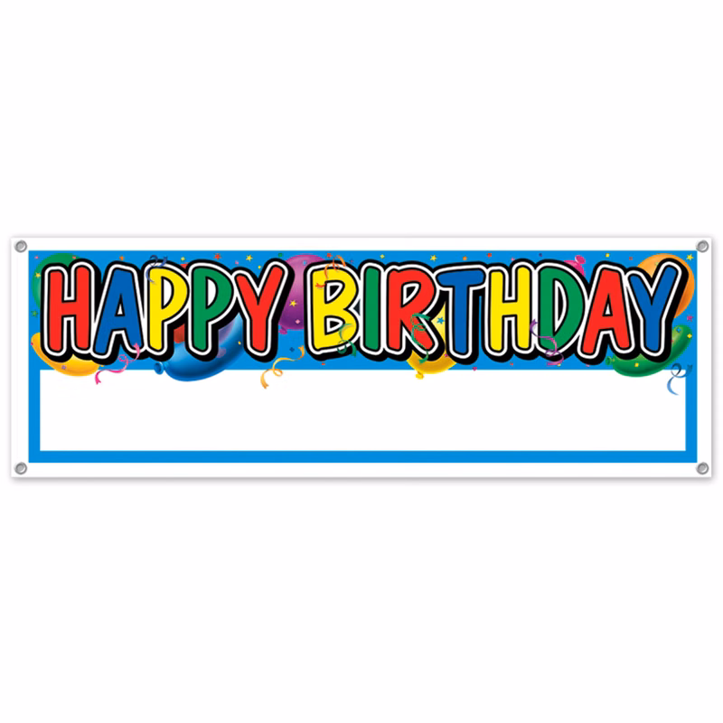 Happy Birthday "Blank" Sign Banner