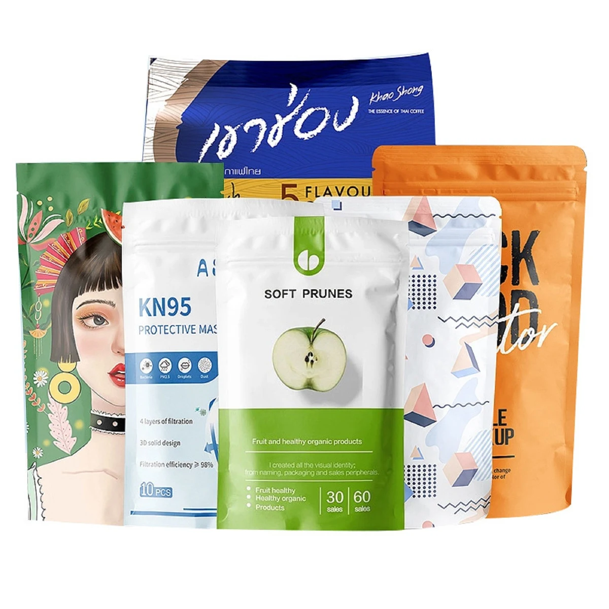 Custom Gusset Stand-Up Pouches For Food 1