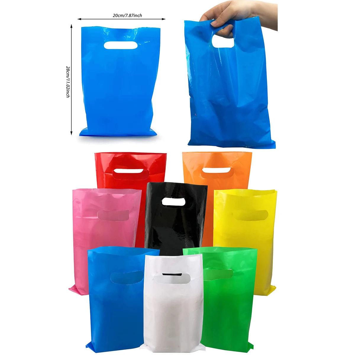 7.87 x 11.02 Inches Die Cut Plastic Bags 1