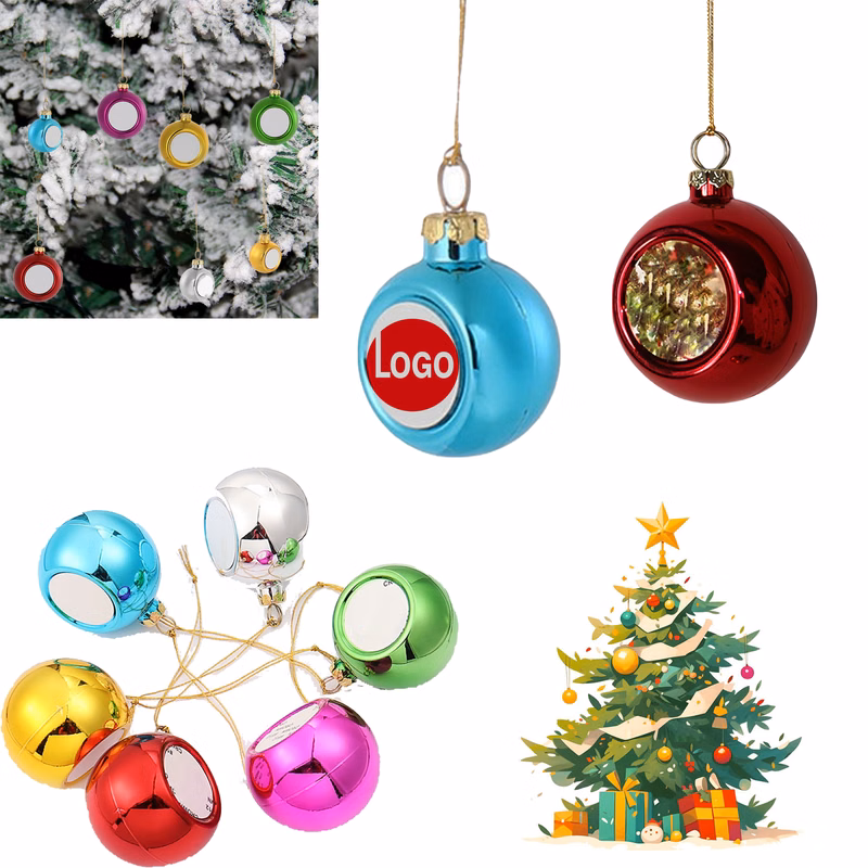 Shatter-Resistant Holiday Ornament Ball with Custom Insert