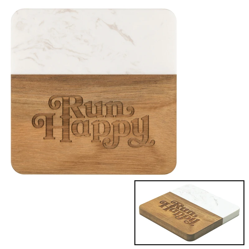 Acacia & Slate Square Coaster 1