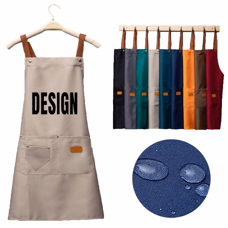 Kitchen Neck Hanging Apron With Pockets