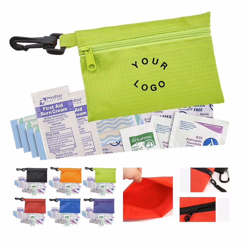 Compact First Aid Pouch with Water Resistant Fabric