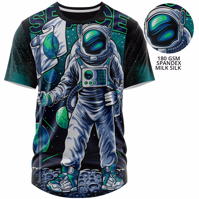 Youth 180 GSM Spandex Milk Silk Sublimation Short Sleeve T-shirt