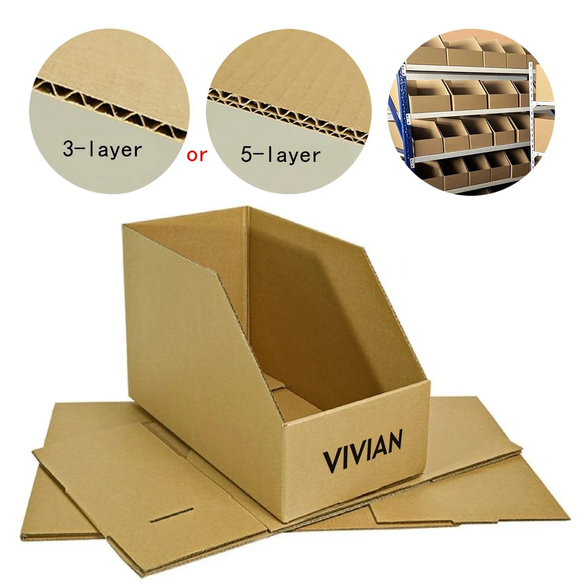 Corrugated Storage Cardboard Box 1