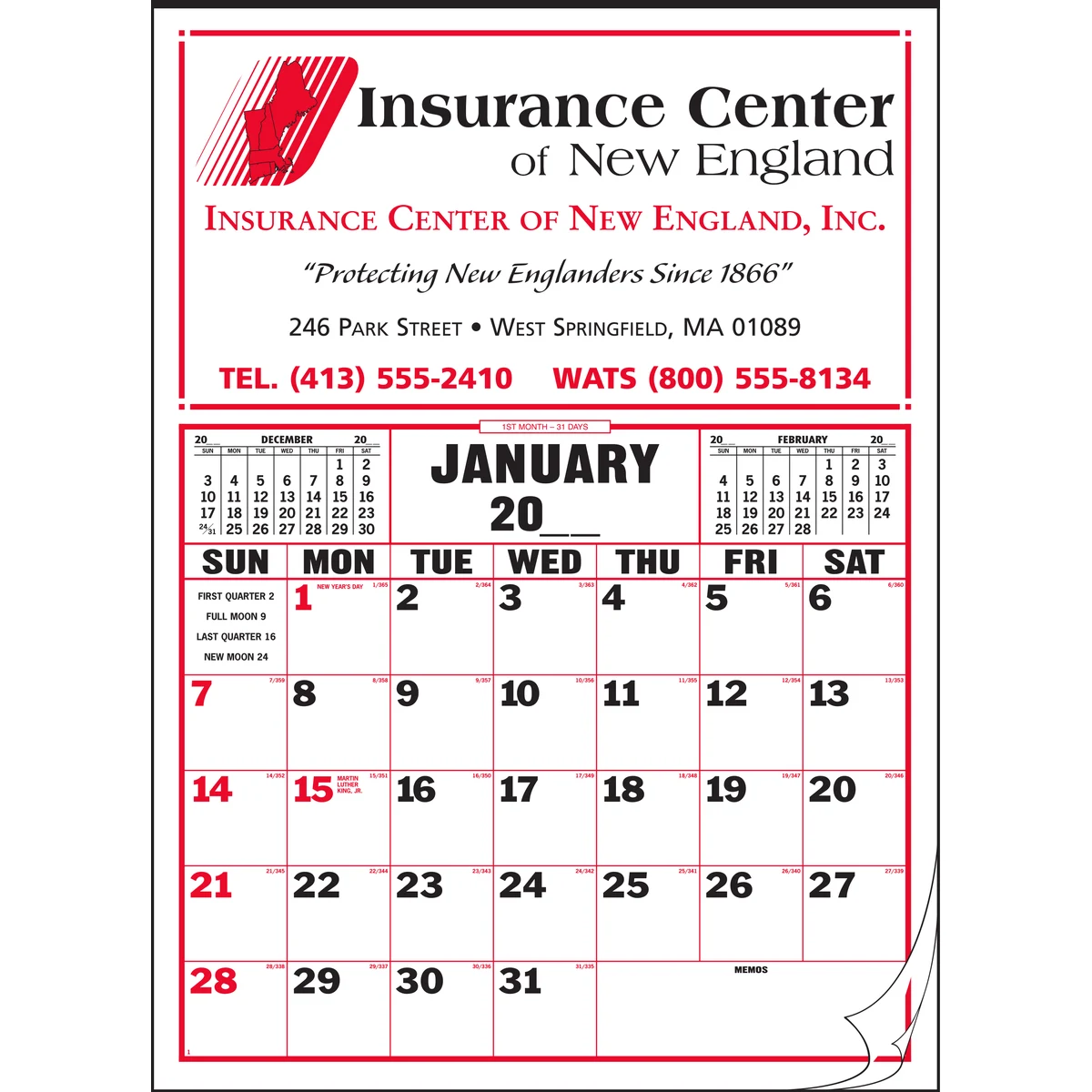 Style 96 Large 12-Sheet Calendar 1