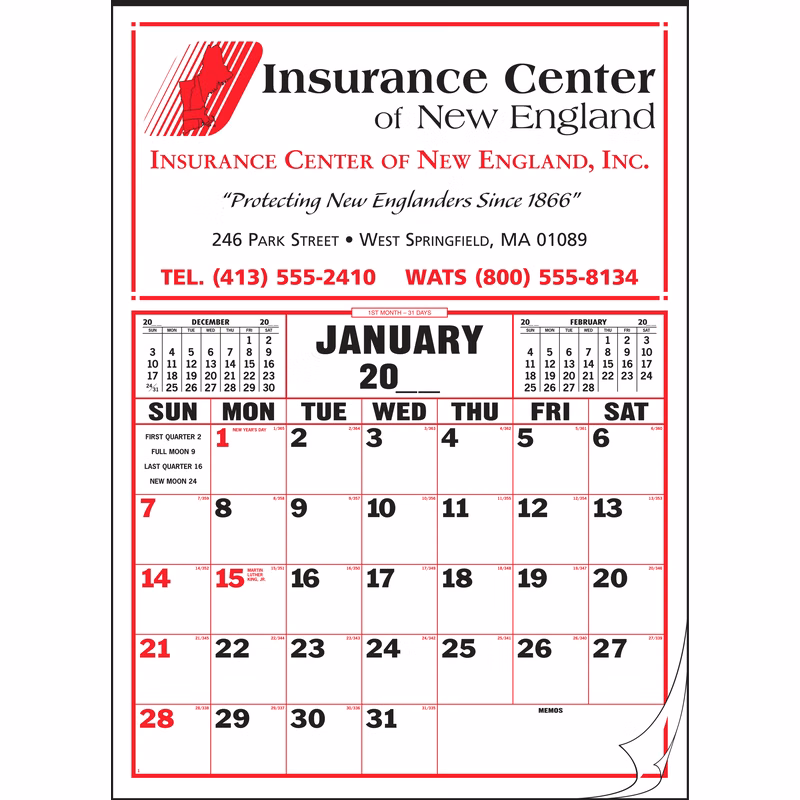 Style 96 Large 12-Sheet Calendar