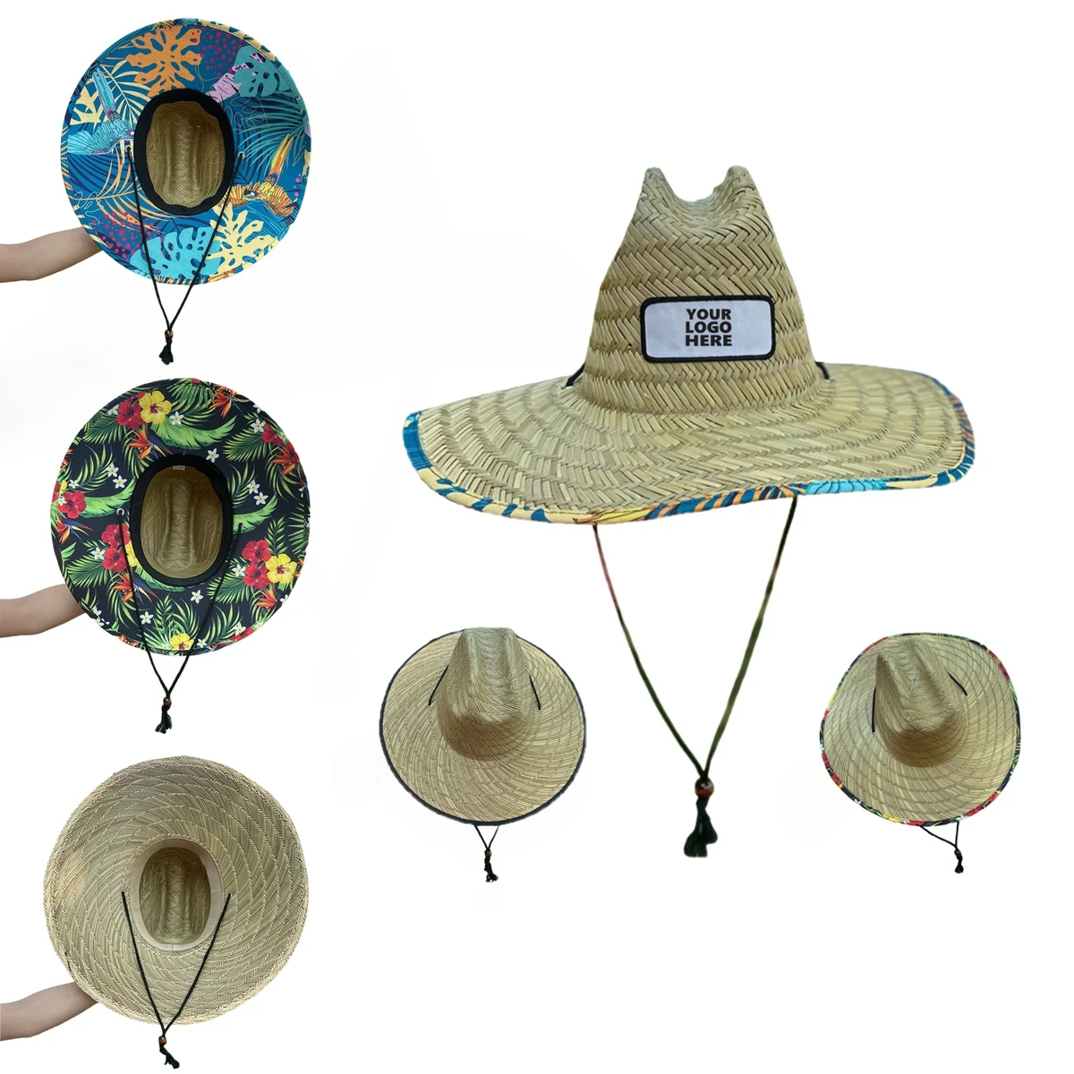 Domestic Straw Hat w/Custom Patch 1