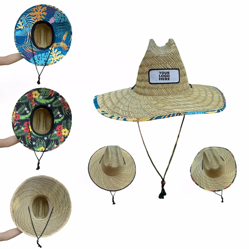 Domestic Straw Hat w/Custom Patch