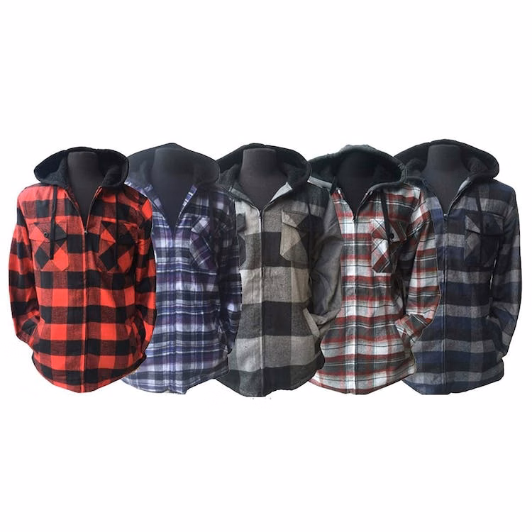 Men's Sherpa Lined Flannel Jacket Size S-2X