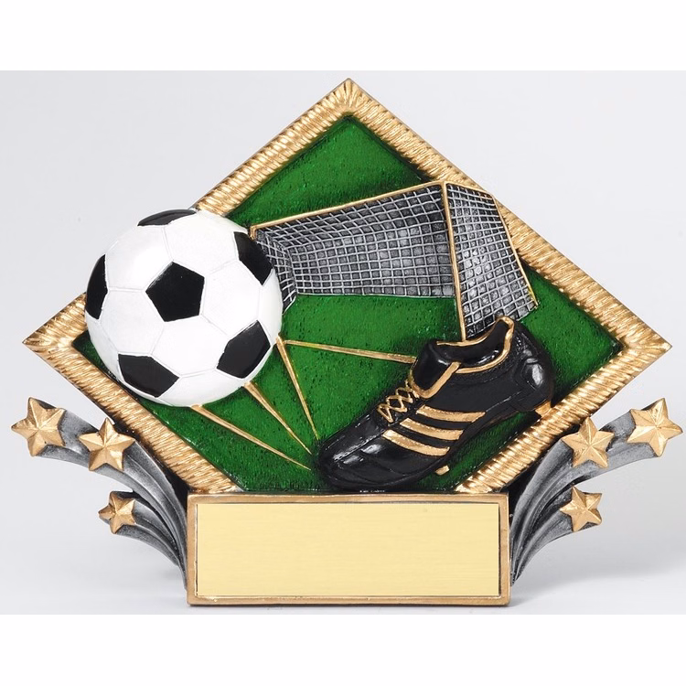 Soccer Diamond Shape Plate Awards