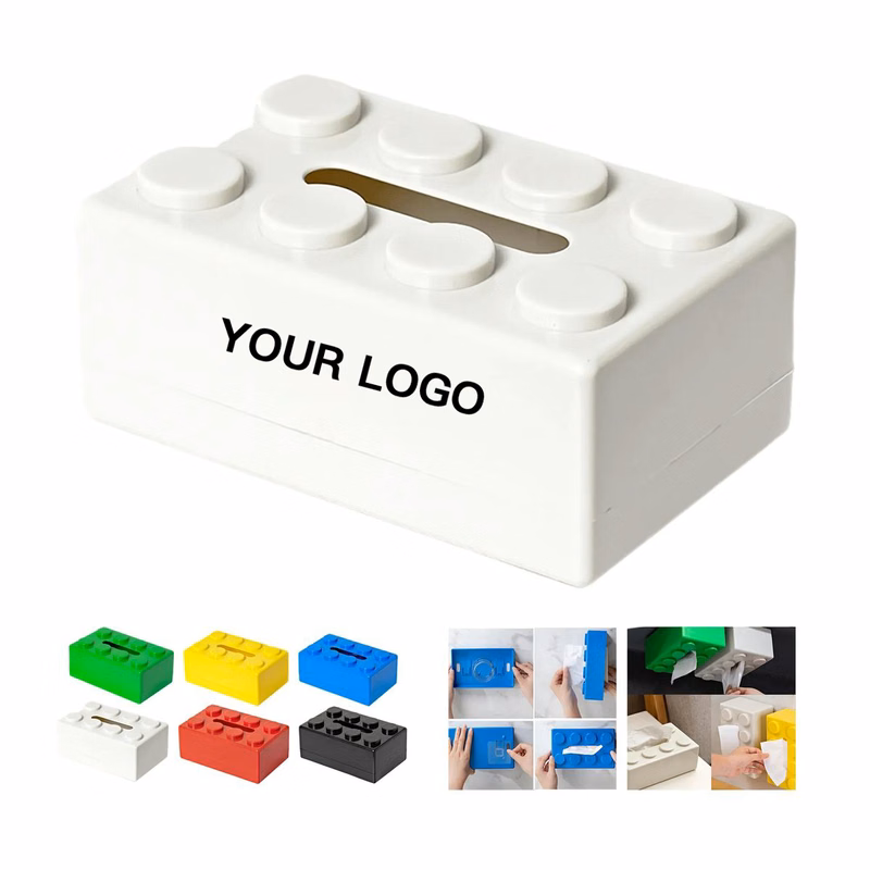 Plastic Tissue Box with Spring Base and Wide Opening