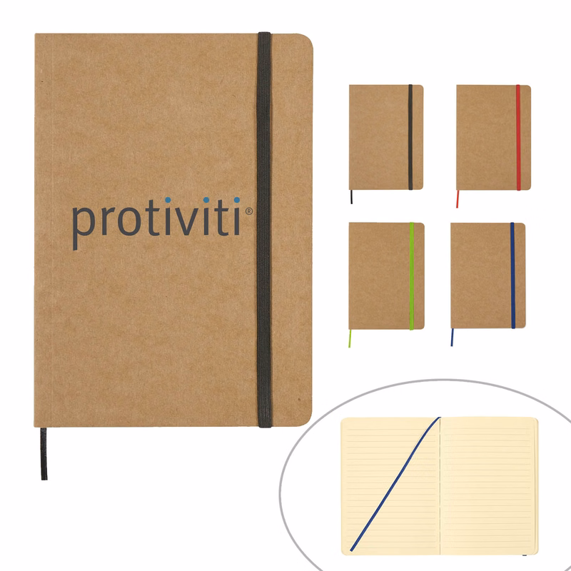 Eco Notebook with Recycled paper and strap