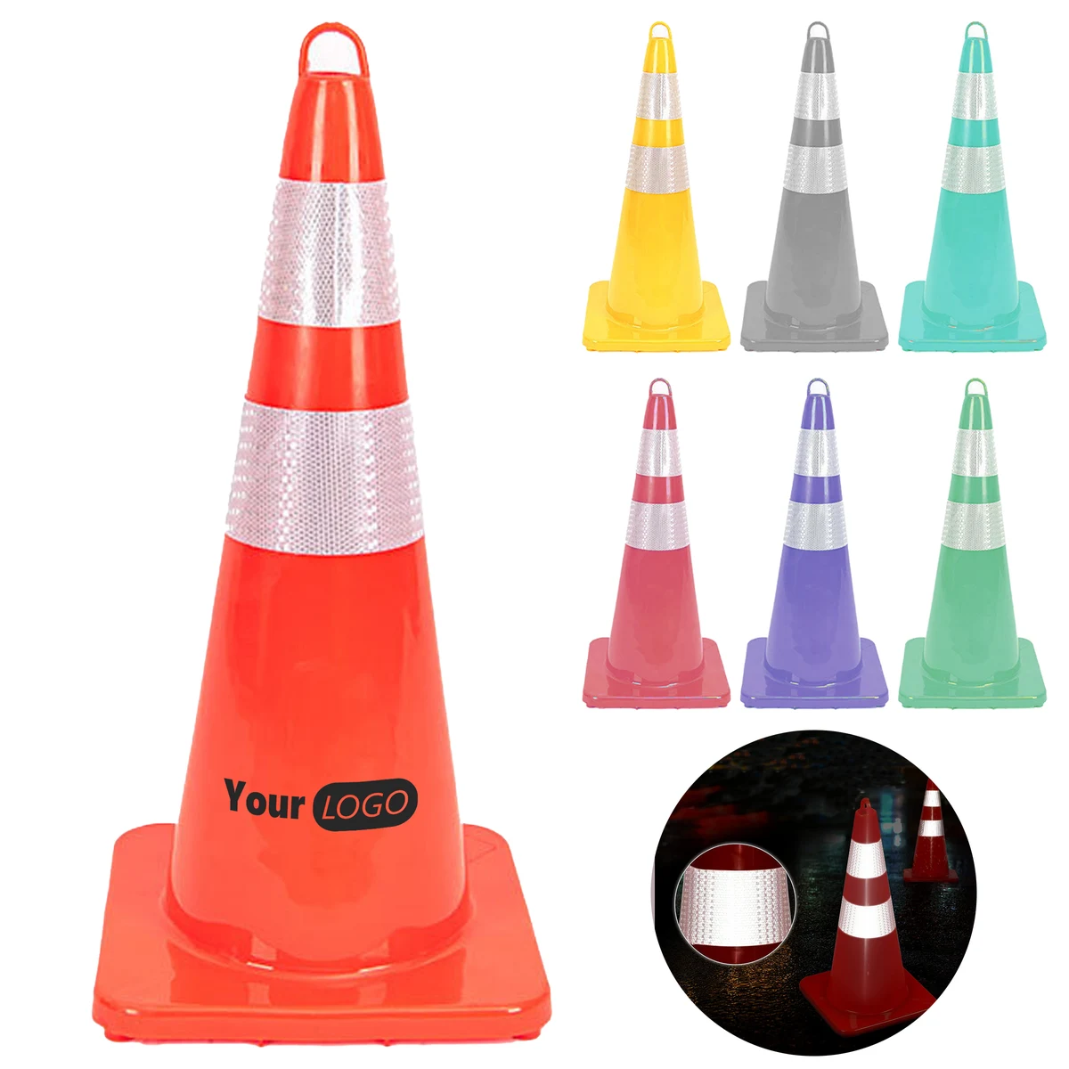 Plastic Carrying A Handheld Cone-Shaped Traffic Safety Cones 1