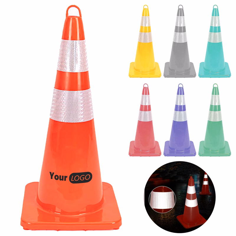 Plastic Carrying A Handheld Cone-Shaped Traffic Safety Cones
