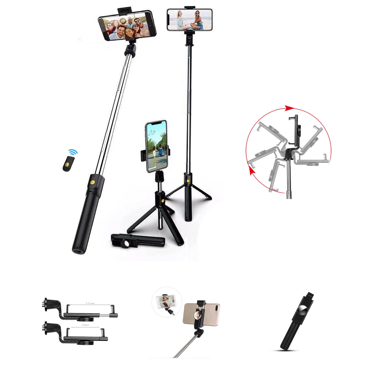 Bluetooth Tripod Selfie Stick Phone Stand 1