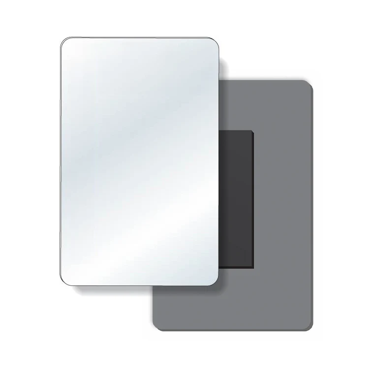 .040 Shatterproof Copolyester Plastic Mirror / with magnetic back (3.5" x 5.5"), Non-imprinted 1