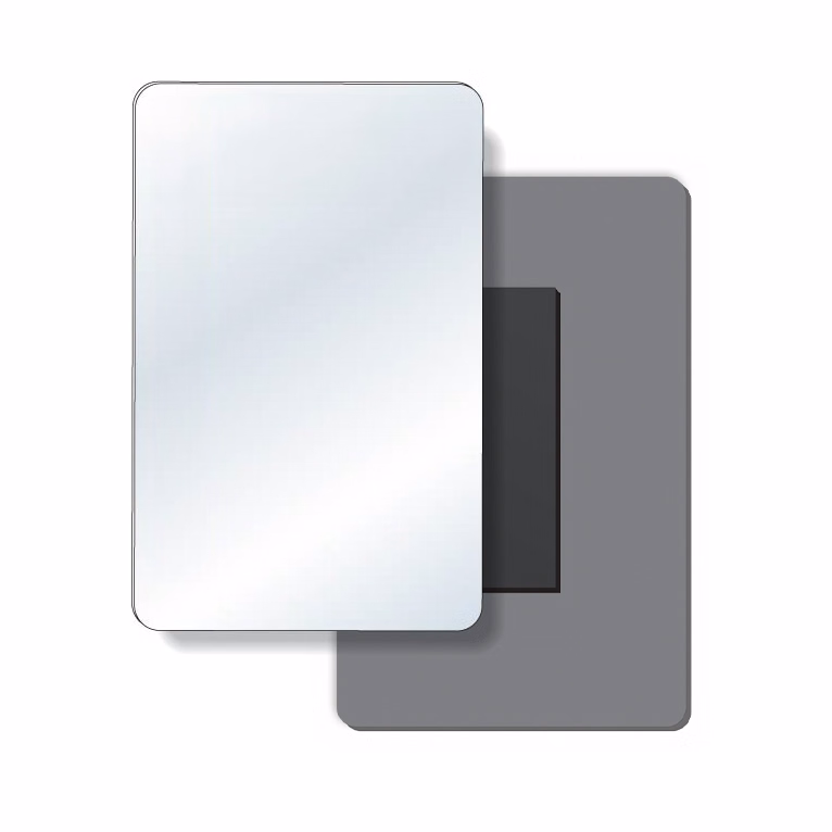 .040 Shatterproof Copolyester Plastic Mirror / with magnetic back (3.5" x 5.5"), Non-imprinted