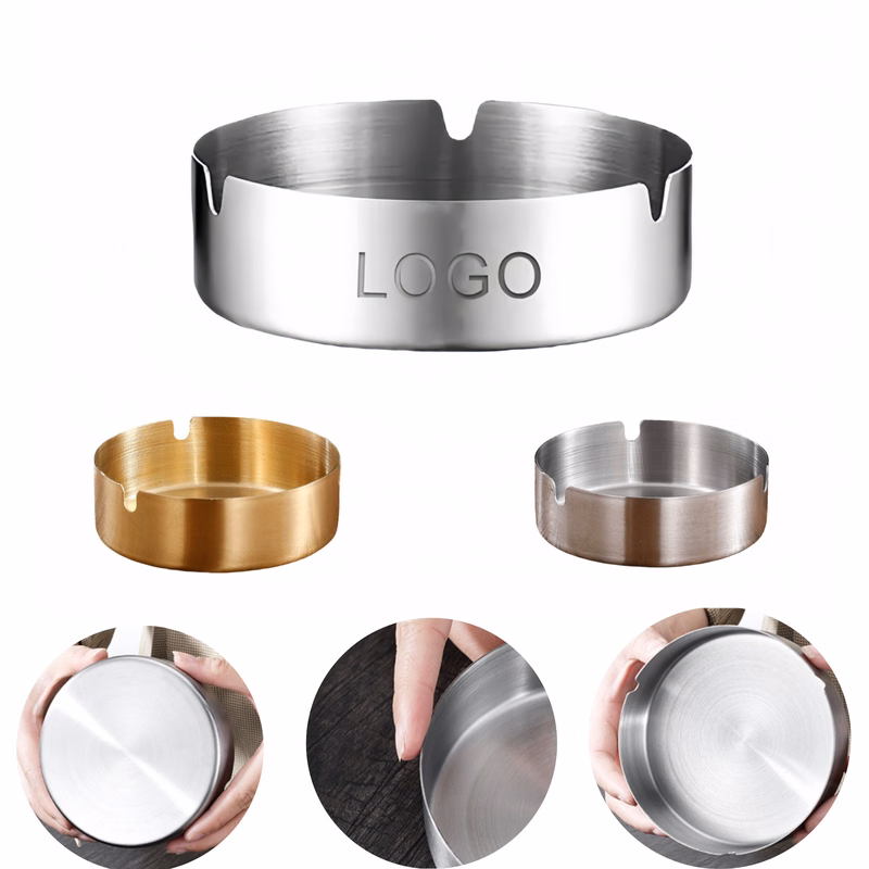Stainless steel commercial minimalist advertising  ashtray
