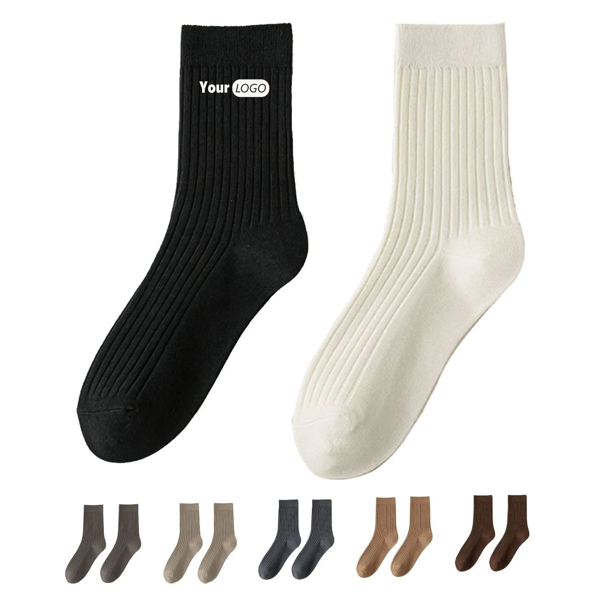 Daily Plain?Colored Cotton Socks 1