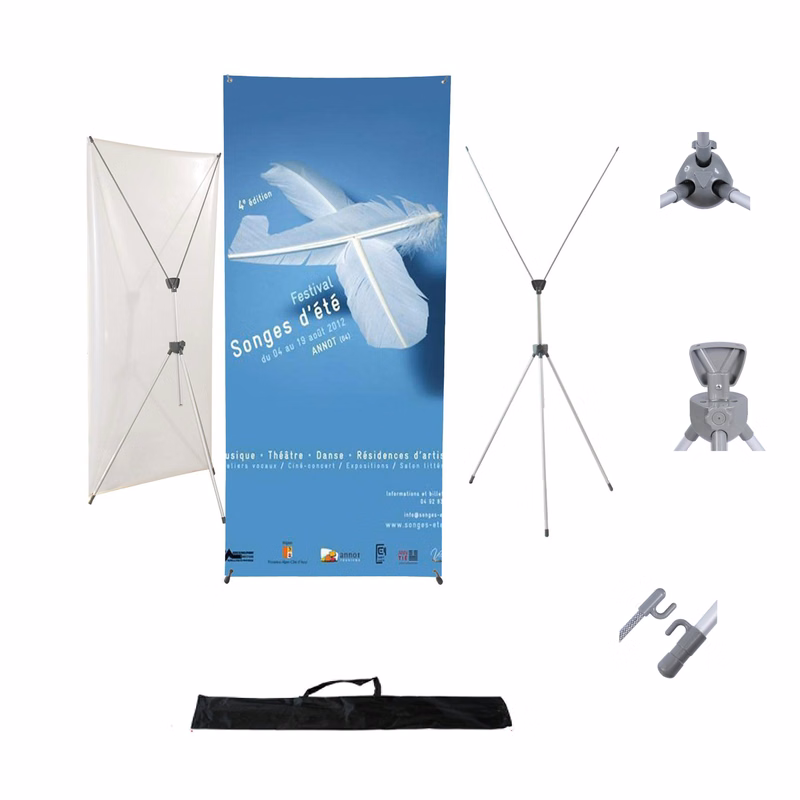Adjustable X Frame Banner Display Stand