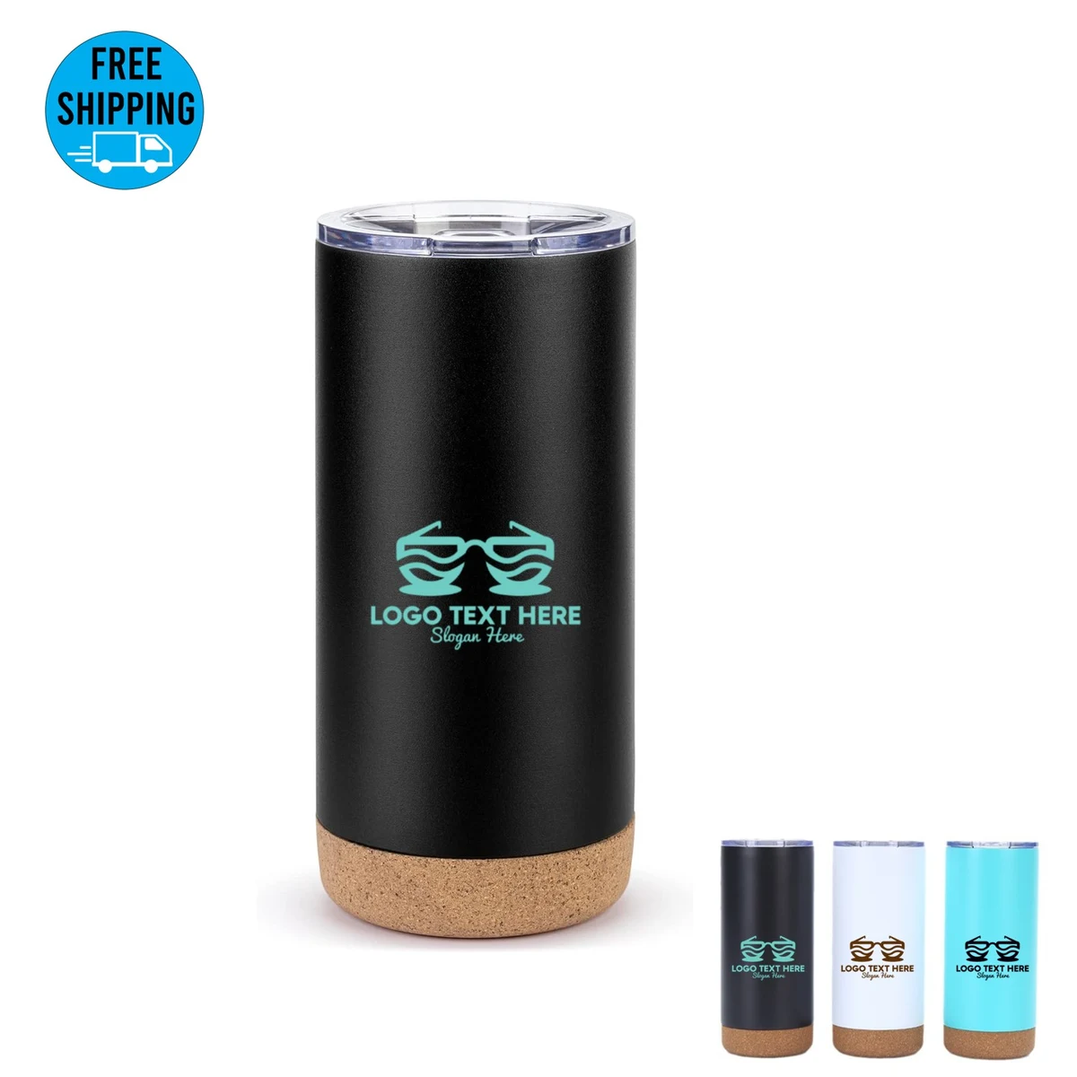 16oz Vacuum Tumbler with Cork Bottom 1