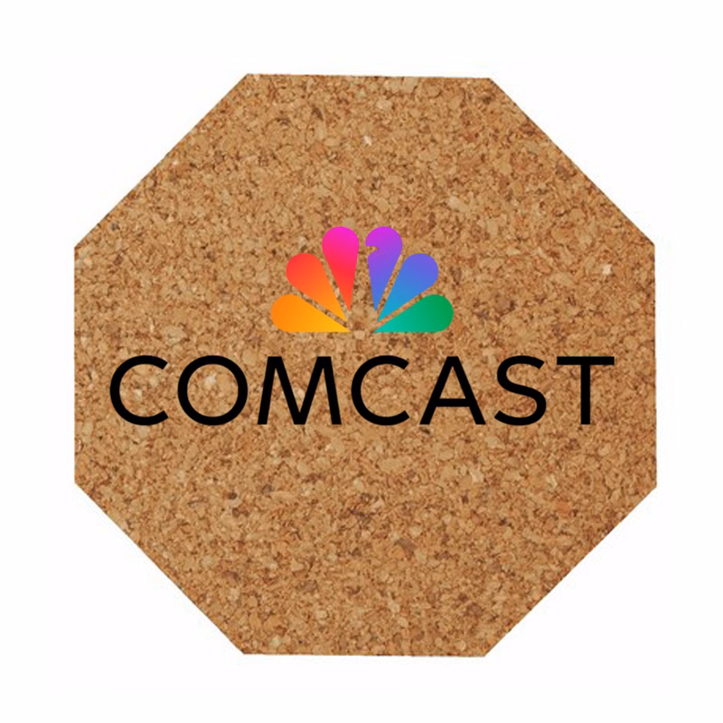 Cork Coaster, 3.5" Octagon, Digital
