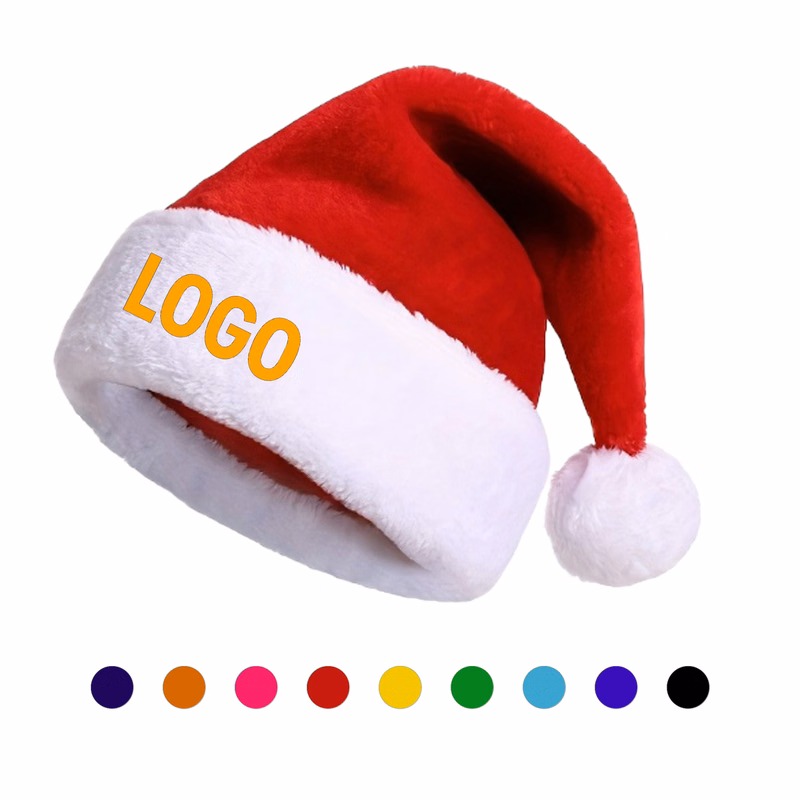 Plush Christmas Santa Hat For Events And Promotions