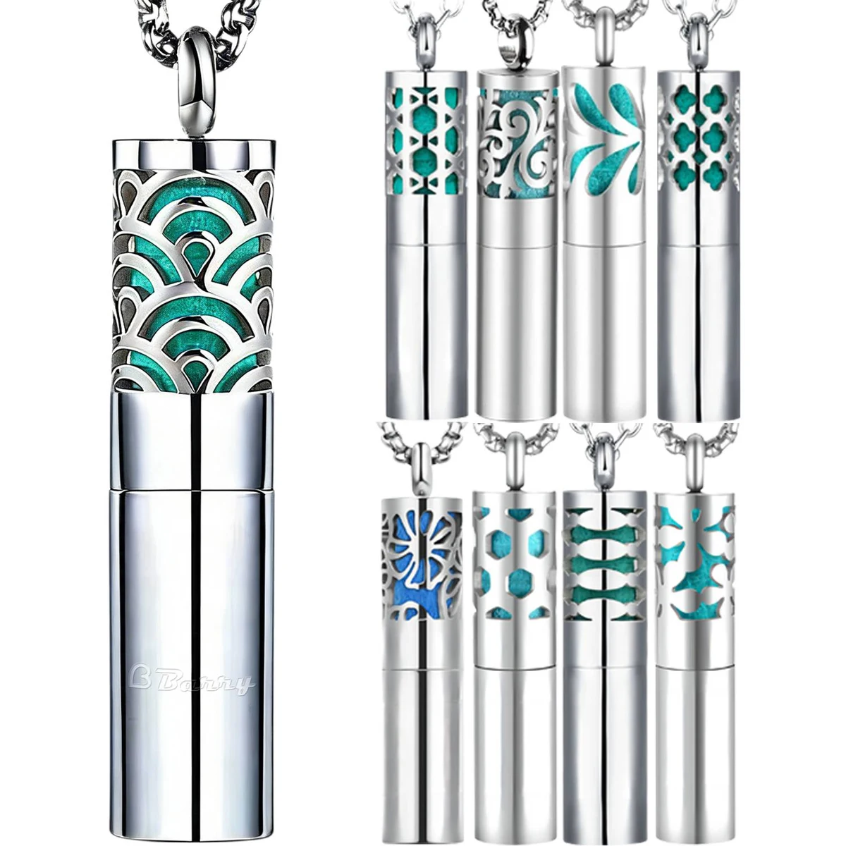 Cylinder Pendant Aromatherapy Necklace 1