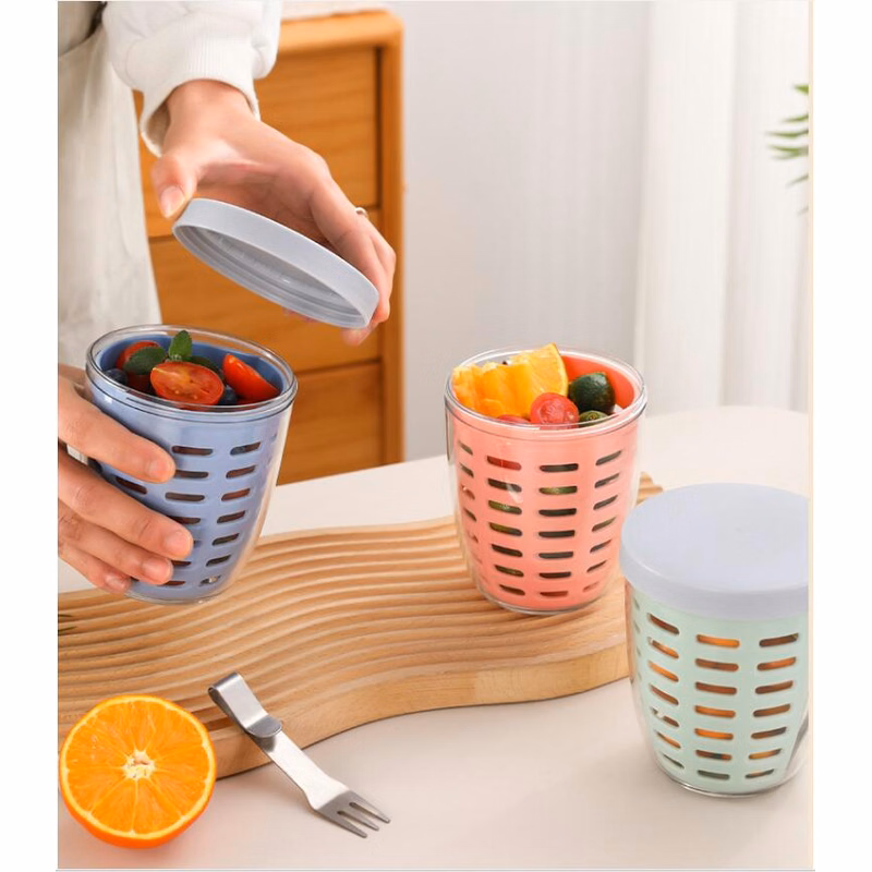 Fruit and Veggie Snack Pot with Airtight Lid