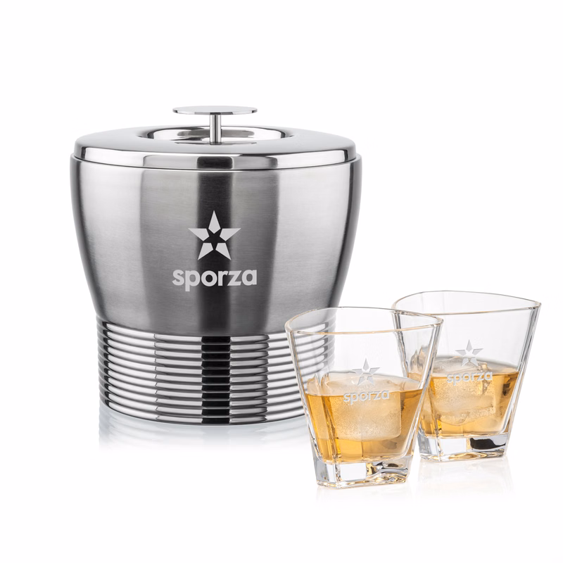 Genoa Ice Bucket & Millwood On-the-Rocks Set