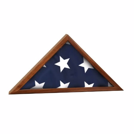 16 1/4" x 8 1/4" Walnut Genuine Flag Display Case