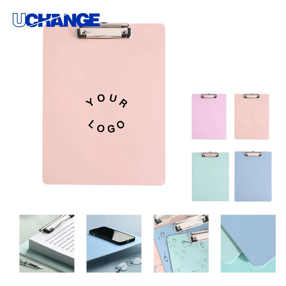 A4 Plastic Clipboard Board with Silkscreen Logo 1
