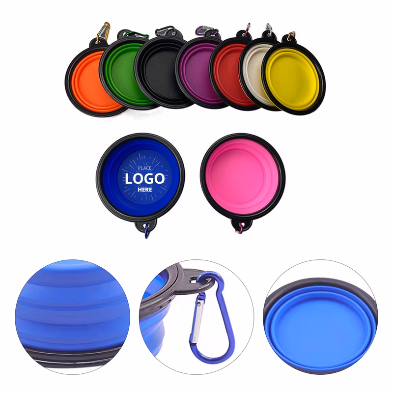 Foldable Pet Bowl With Carabiner