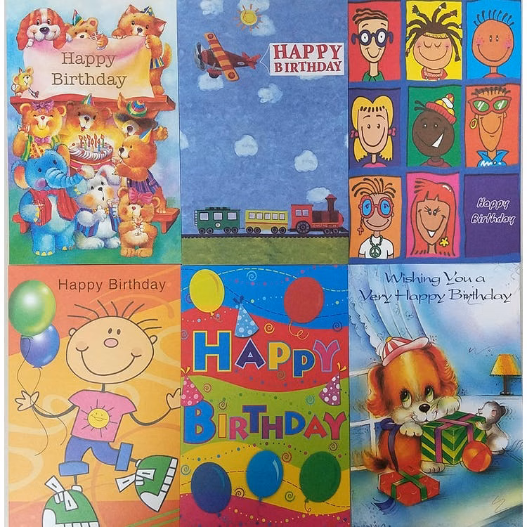 Kids' Birthday Cards - Assorted 5"x7.75"