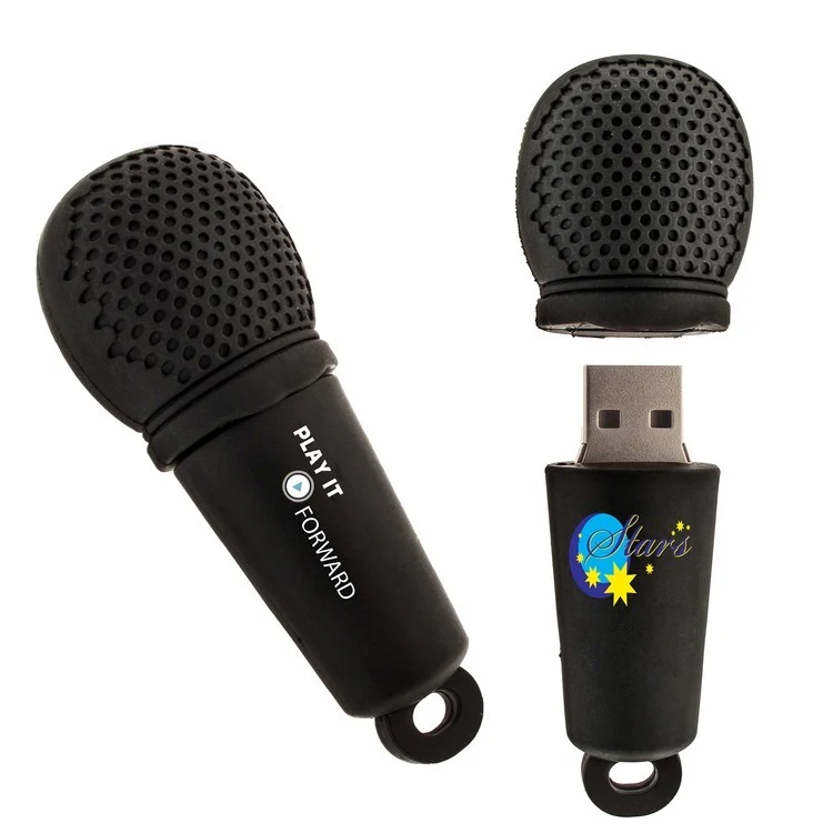 2GB PVC Microphone USB Drive 1