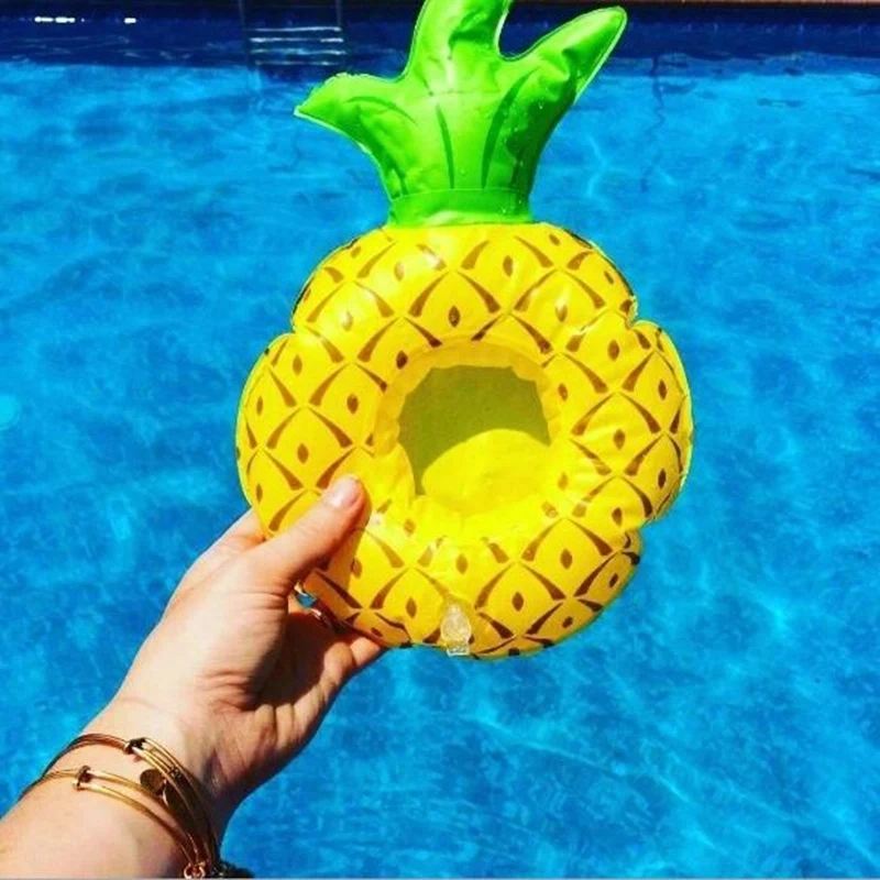 PVC Inflatable Pineapple Floating Coaster Cup Holder 1