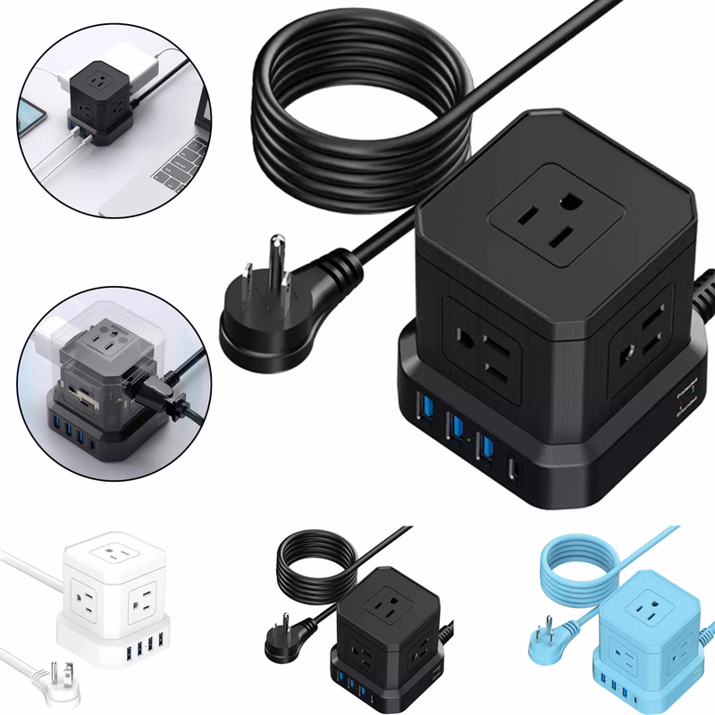 Power Strip with 5 Outlets 4 USB Ports