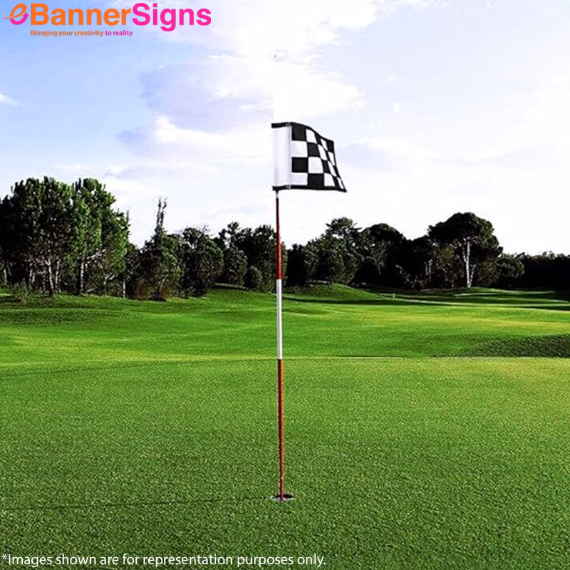 Golf Rectangle Flag with Plastic Tube