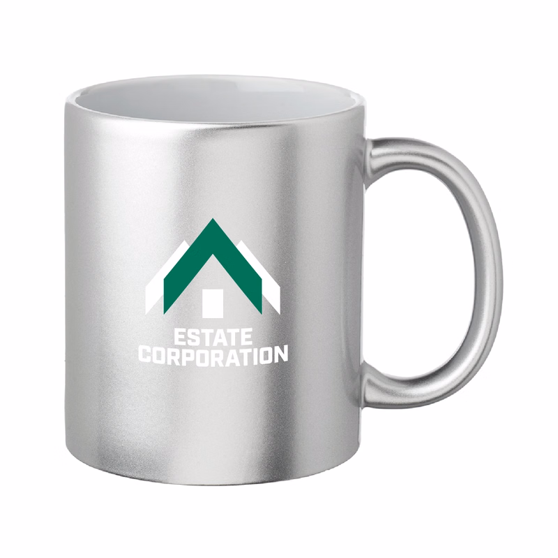 11 oz. Metallic Custom Mug (2 Color Imprint)