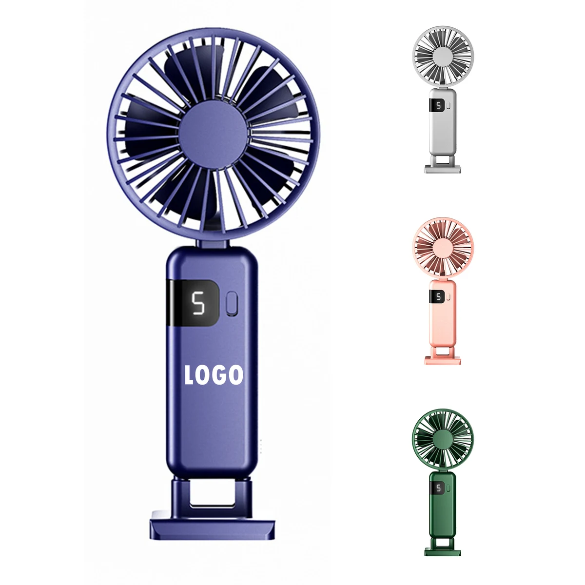 Handheld Rechargeable Fan With LED Display 1