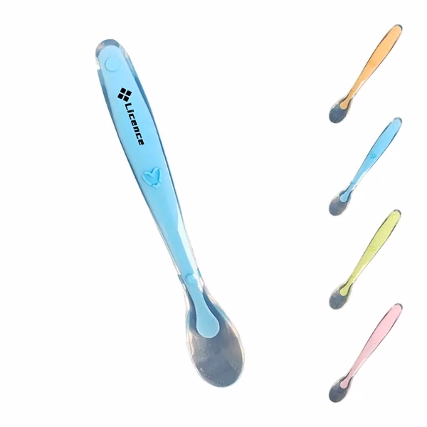 Custom Non-Toxic Silicone Baby Spoon — Safe Feeding, Teething Aid & Measurement Markings